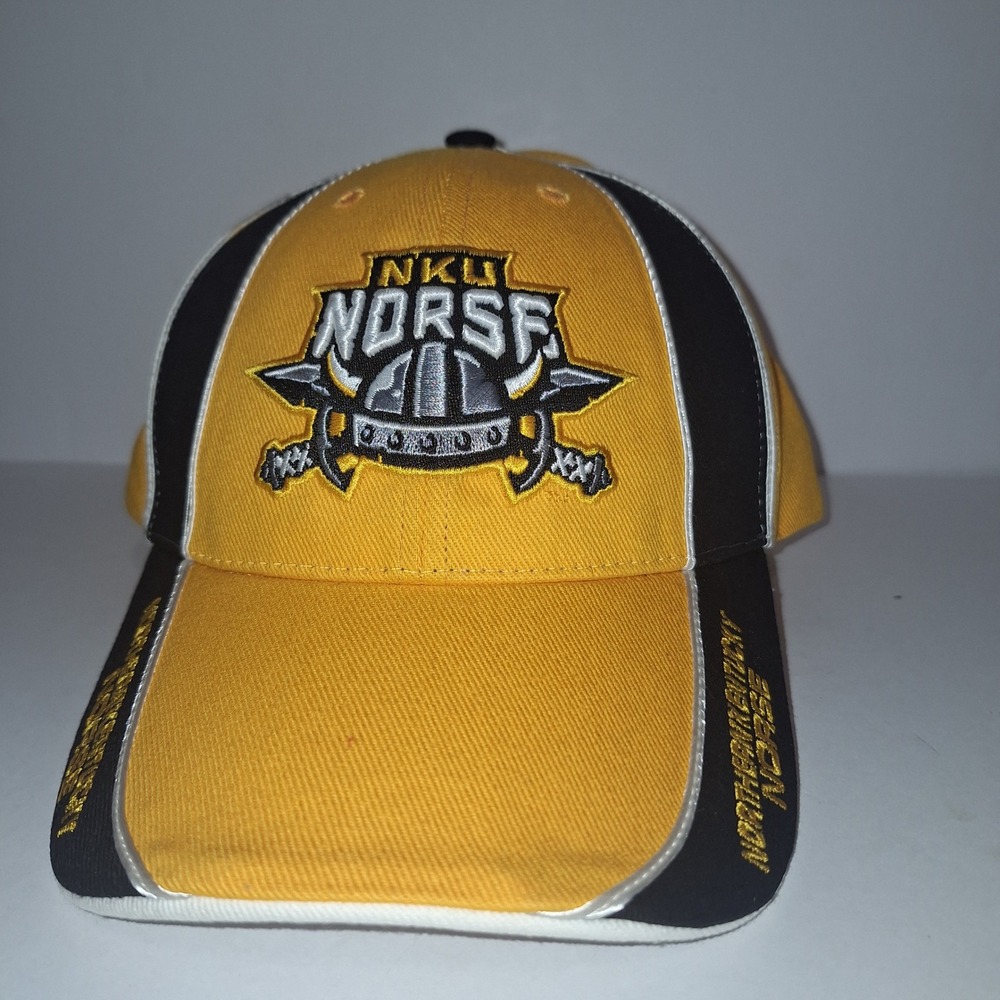 NKU Norse Hat Northern Kentucky University Fan Favorite Yellow Black Adjustable